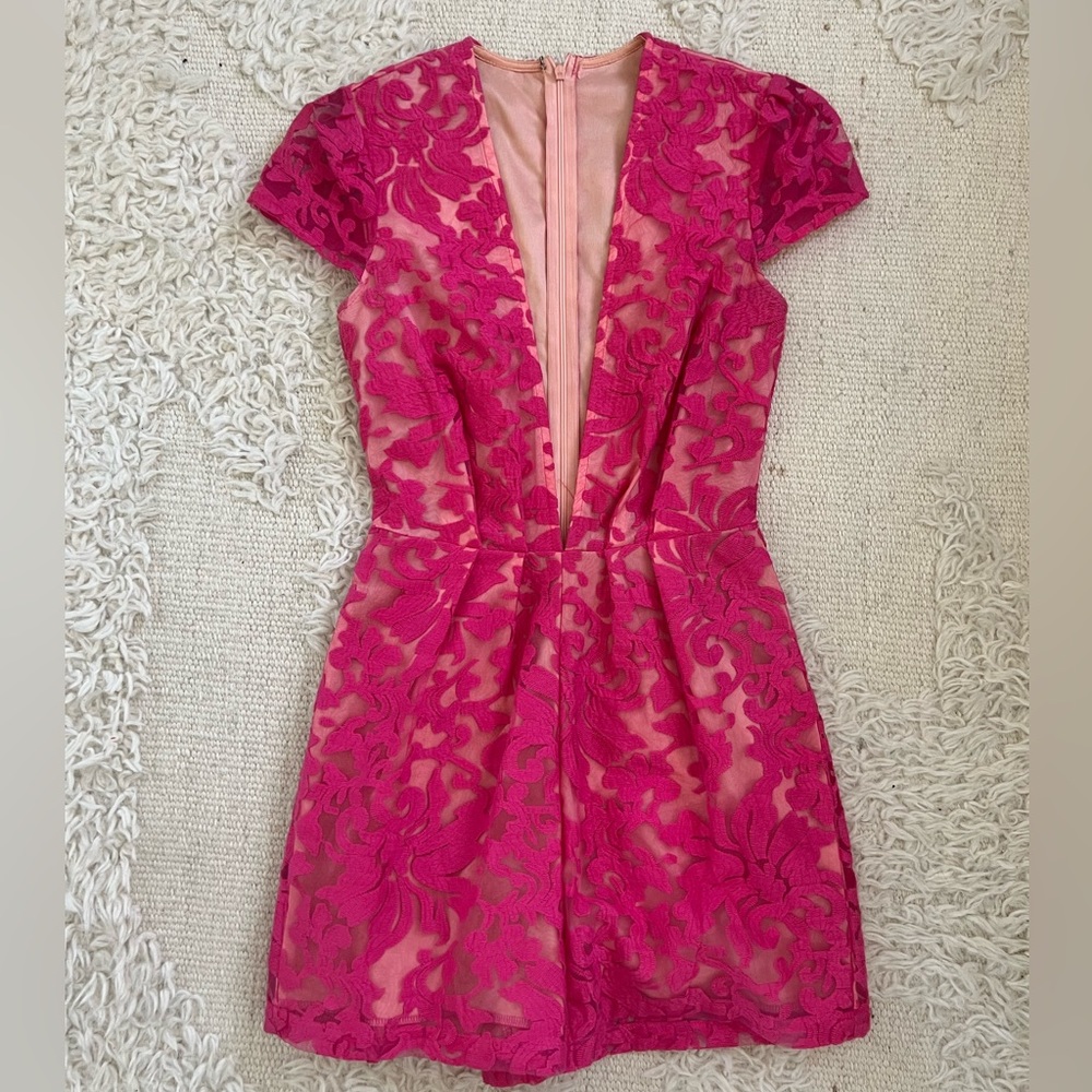 Hot pink romper, misguided